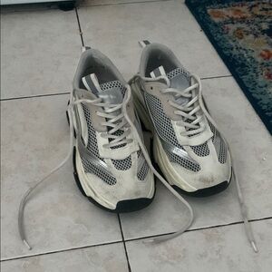 Steve Madden silver sneakers